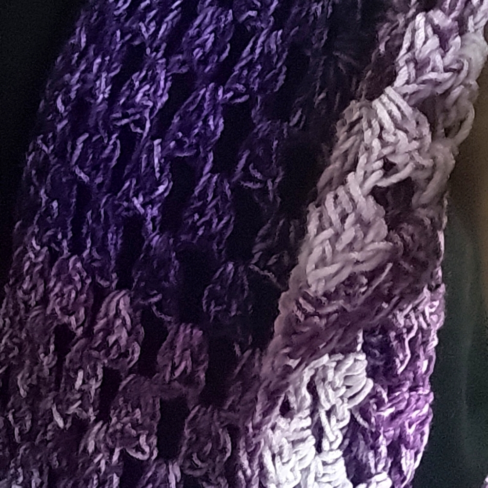 Handmade crochet size XL fringed vest